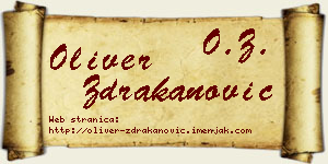 Oliver Ždrakanović vizit kartica
